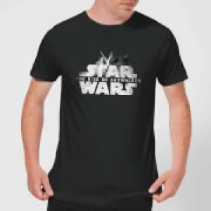 Image of Star Wars: The Rise Of Skywalker Rey + Kylo Battle Mens T-Shirt - Black - M