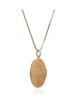 Image of Rachel Jackson London 22Ct Gold Plated Silver Small Art Deco Locket