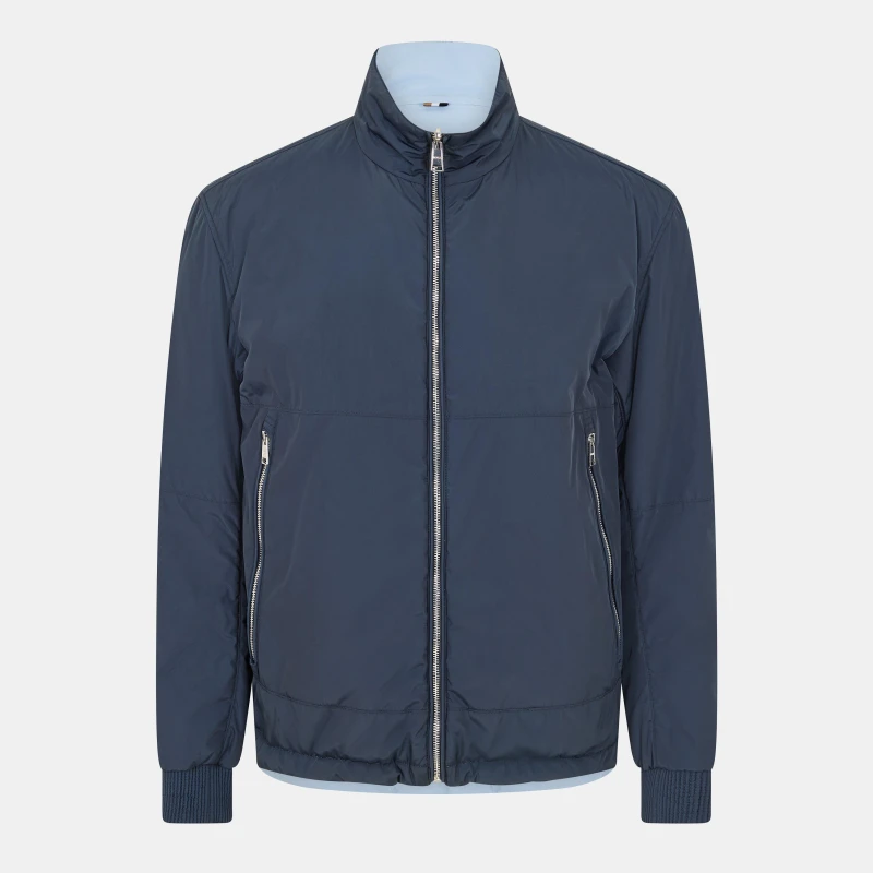 Image of Boss Mens Crepin Dress Tailored Fit Coat Dark Blue male M