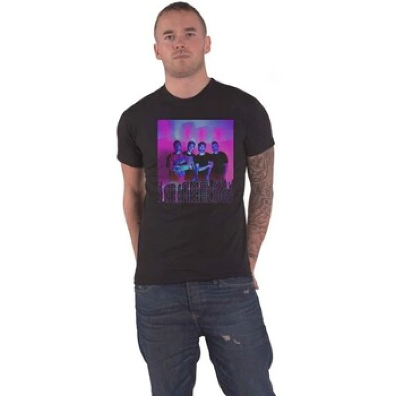 Image of All Time Low Mens Blurry Monster Cotton T-Shirt in Black Size: Large Black Male L