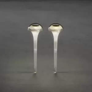 Image of Netlighting Assisi Outdoor Spike Dome Solar Spike Set of Two Standing Light Fros