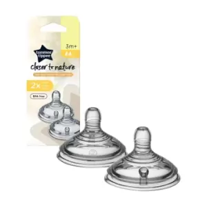 Image of Tommee Tippee Closer To Nature 2X Med Flow Teats UK