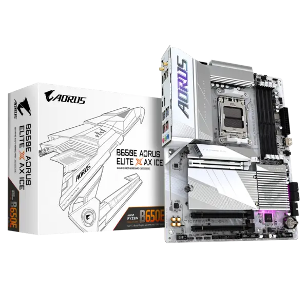 Image of Gigabyte B650E AORUS ELITE X AX ICE ATX AM5 DDR5 WiFi Motherboard