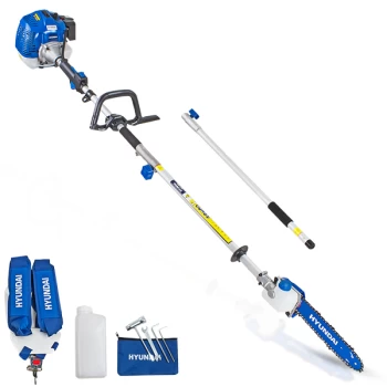 Image of Hyundai 52cc Long Reach Petrol Pole Saw/Pruner/Chainsaw HYPS5200X