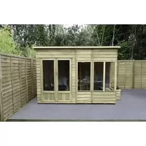 Image of Forest Garden Oakley 10 x 6ft Overlap Pent Summerhouse with Base & Assembly