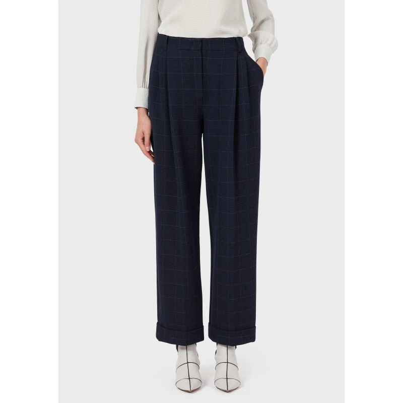 Image of Emporio Armani Wide Leg Trousers - Multi Multi 6