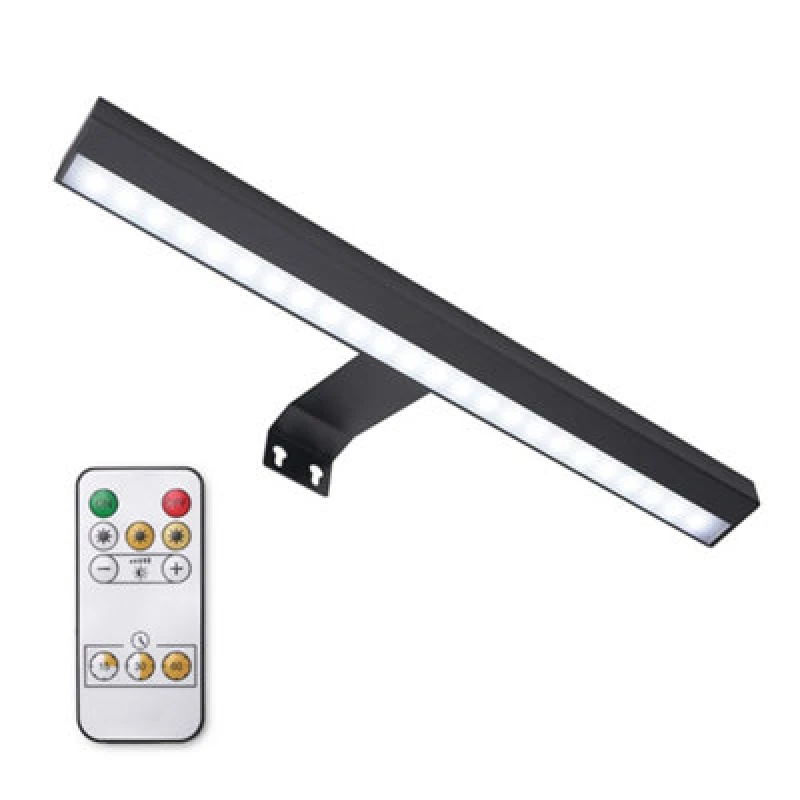 Image of ValueLights ValueLights Ryle Rechargeable Easy Fit Wall Touch Single Light Fitting in Black One Size Unisex 5016529266341