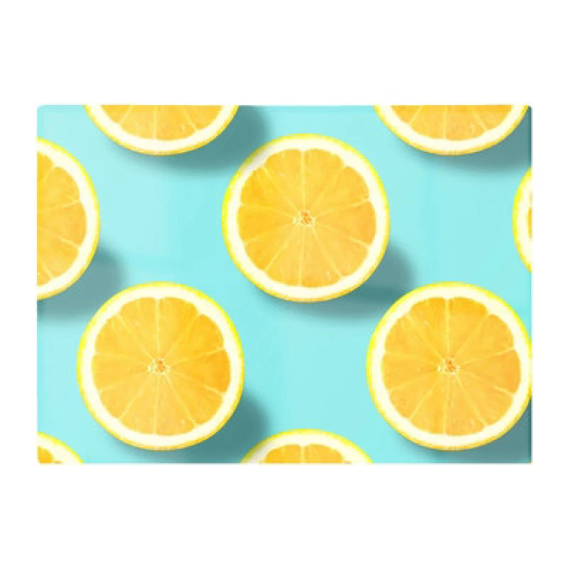 Image of Warren Reed Designer Fresh Lemons Glass Chopping Board