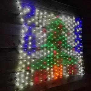 Image of Samuel Alexander - H1.2 x 1.3m Premier Indoor Outdoor Christmas Tree 2022 Net Light with 320 led