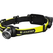 Image of LED Lenser iH8R Industrial Rechargeable LED Head Torch Black & Yellow