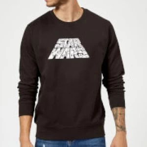 Image of Star Wars The Rise Of Skywalker Trooper Filled Logo Sweatshirt - Black - XL