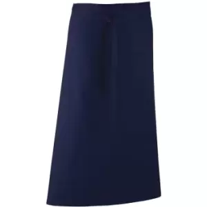 Image of Premier Unisex Colours Bar Apron / Workwear (Long Continental Style) (One Size) (Navy) - Navy