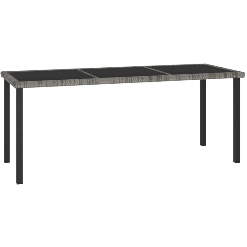 Image of VIDAXL Garden Dining Table Grey 180x70x73cm Poly Rattan Vidaxl 8720286188521