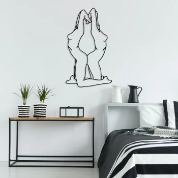 Image of Womans - Black Decorative Metal Wall Accessory