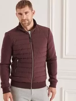 Image of Superdry Studios Padded Knit, Burgundy Size M Men