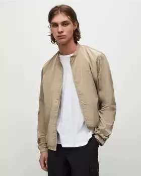 Image of AllSaints Cali Recycled Nylon Ramskull Jacket