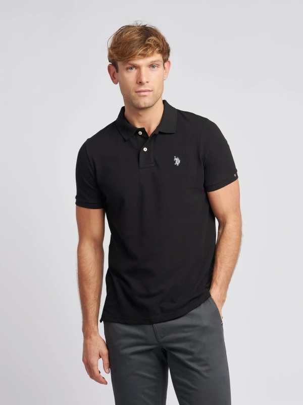 Image of U.S. POLO ASSN. Pique Polo Shirt Black
