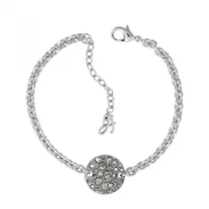 Image of Ladies Adore Silver Plated Small Metallic Pave Disc Bracelet