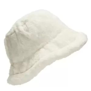 Image of I Saw It First Faux Fur Bucket Hat - White