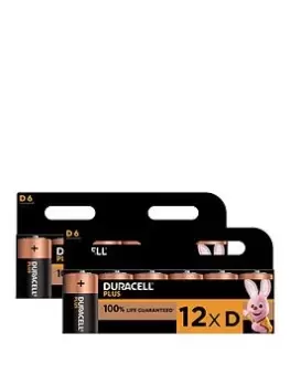 Image of Duracell D Plus 12 Pack Batteries