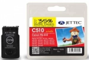 Image of Jet Tec Canon PG510 Black Ink Cartridge