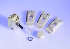 Image of Varilight 2-Way Push-On/Off Rotary LED Dimmer 15-180W (max 24 LEDs) (1 Grid Space) (To fit MK, Schneider/GET and Crabtree) - GKP180W.MG