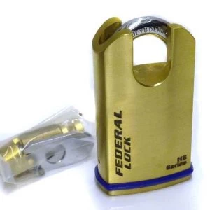 Image of Federal 700 B Series Raised Shoulder Padlock Solid Brass