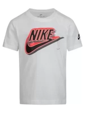 Image of Boys, Nike Younger Boy Short Sleeve Glow In The Dark Graphic T-Shirt, White, Size 3-4 Years