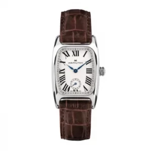Image of Hamilton Boulton Mens Brown Leather Strap Watch