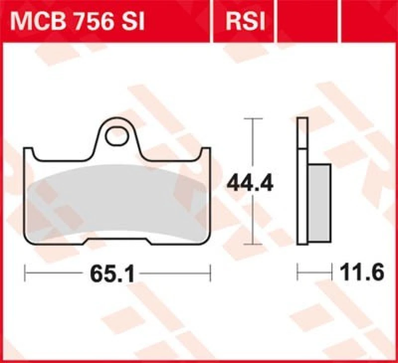 Image of TRW MCB756SI Brake pad set Brake Pad Set,disc brake (402)