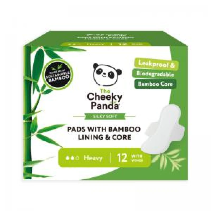 Image of Cheeky Panda FSC Sanitary Pads With Bamboo Lining & Core Heavy EXR56720CY