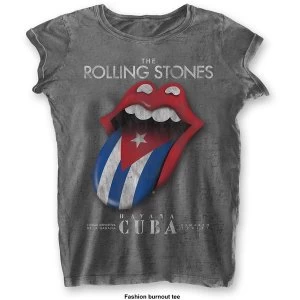 Image of The Rolling Stones - Havana Cuba Womens Large T-Shirt - Grey
