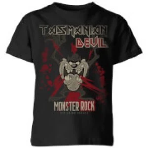 Image of Looney Tunes Tasmanian Devil Monster Rock Kids T-Shirt - Black - 3-4 Years