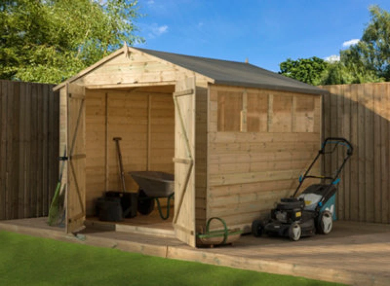 Image of Empire Sheds Empire 9800 Premier Apex Shed Double Door Windows 8X8