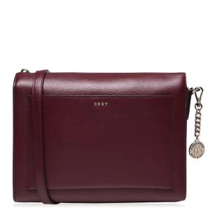 Image of DKNY Sutton Chain Medium Boxy Cross Body Bag - BLOOD RED XOD