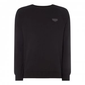 Image of Antony Morato Logo Patch Sweatshirt - BLACK 9000