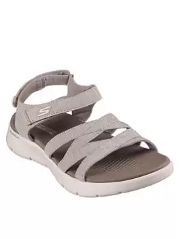 Image of Skechers Go Walk Flex Sandal, Brown, Size 7, Women