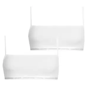 Image of Calvin Klein 2 Pack CK One Cotton Bralettes - White