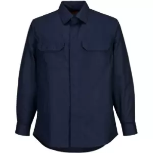 Image of FR69NARXL - sz xl Bizflame Plus Shirt Anti Static Heat resistant Navy - Navy - Portwest