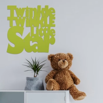 Image of Twinkle - Green Green Decorative Wooden Wall Accessory