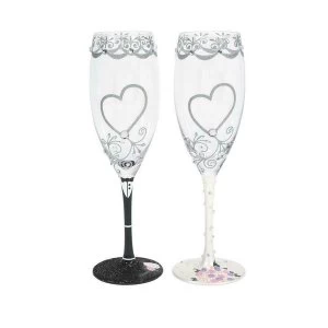 Image of Mr & Mrs Toasting Glasses Set ( Set of 2)
