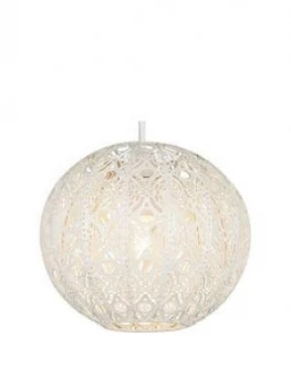 Image of Cream Metal Fretwork Globe Ne Shade