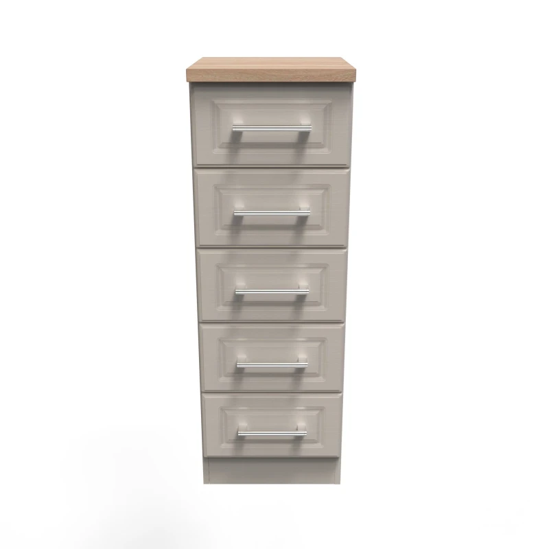 Image of Welcome Furniture Welcome Furniutre Trent 5 Drawer Tallboy - Ready Assembled KEN003KAMO