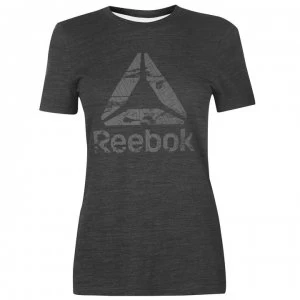 Image of Reebok Logo T Shirt Ladies - Black