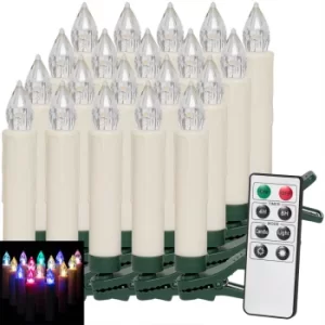 Image of LED Christmas Tree Candles 20Pcs Multicoloured