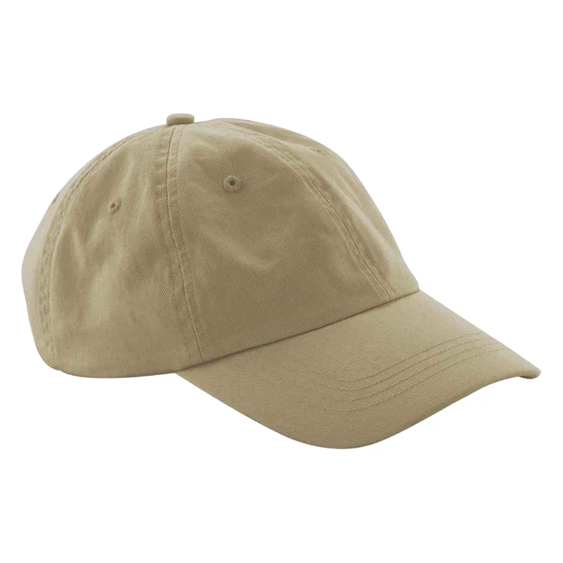 Image of Beechfield Beechfield Men Cotton Baseball Cap in Light Brown Light Brown One Size Male 5063300462430