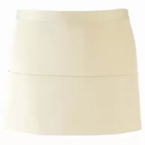 Image of Premier Ladies 'colours' 3 Pocket Apron / Workwear (pack Of 2) (one Size, Natural)