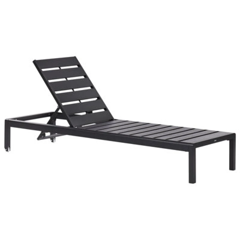 Image of Beliani Sun Lounger Nardo Reclining Metal Black