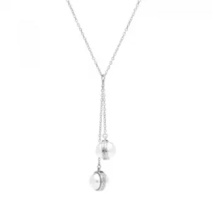 Image of Karen Millen Logo Pearl Double Necklace