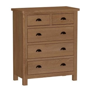 Image of Rosewell Natural Oak 2 Over 3 Chest Of Drawers